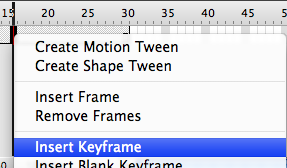 Insert a Keyframe